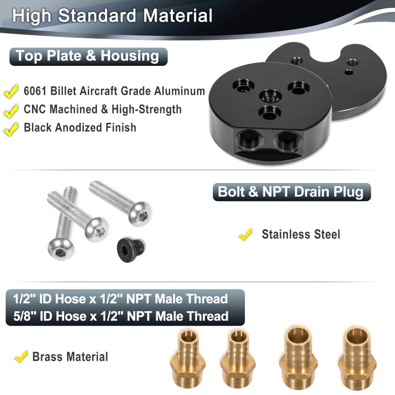 SMALLFATW Diesel Fuel Tank Sump Kit Dual-Port Integrated Return Compatible with Airdog FASS Cummins Duramax Powerstroke - Image 5
